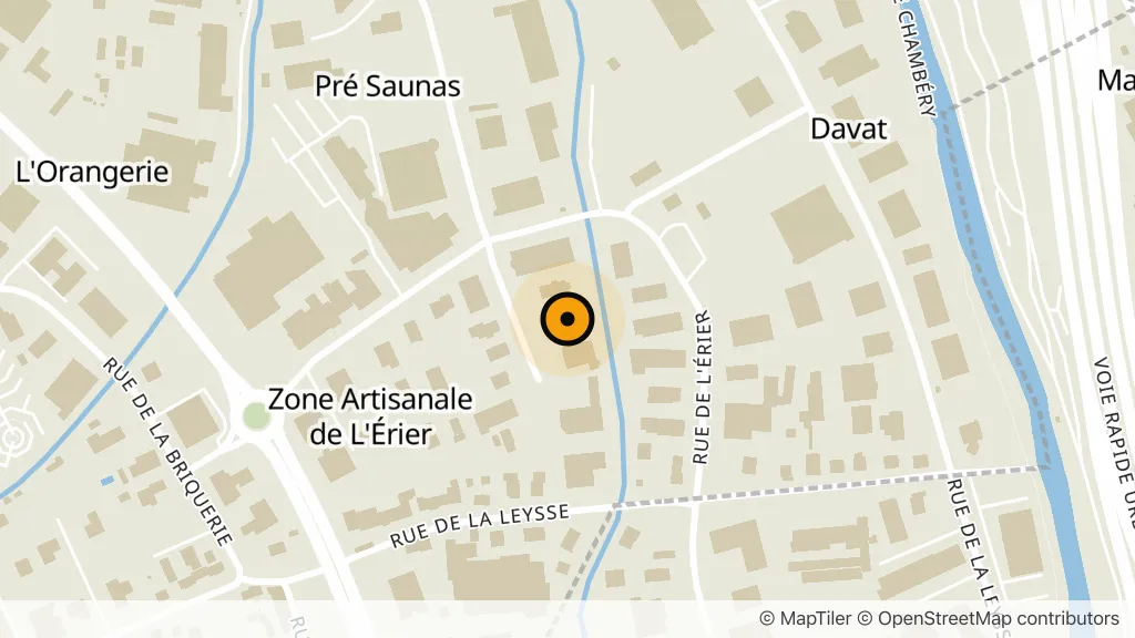 Bds on the map, in La Motte-Servolex