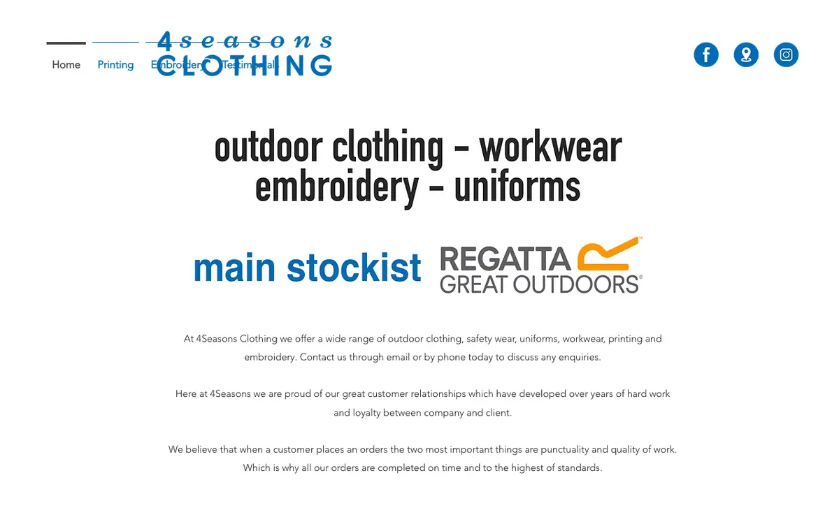 4Seasons Embroidery's website