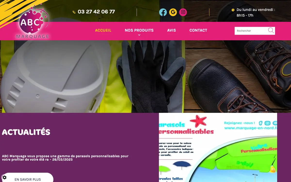 A.B.C.Marquage's website