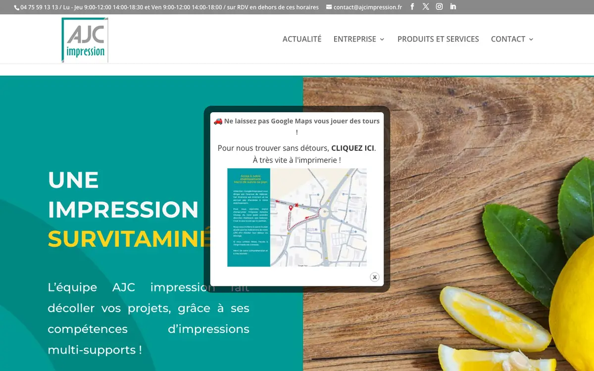 Le site de A.J.C Impression