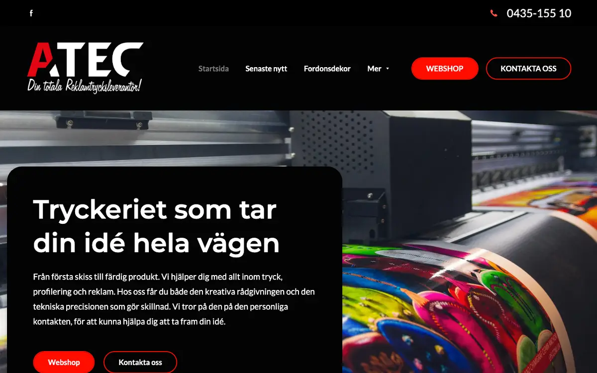 Le site de A-tec Textile Printing & Embroidery