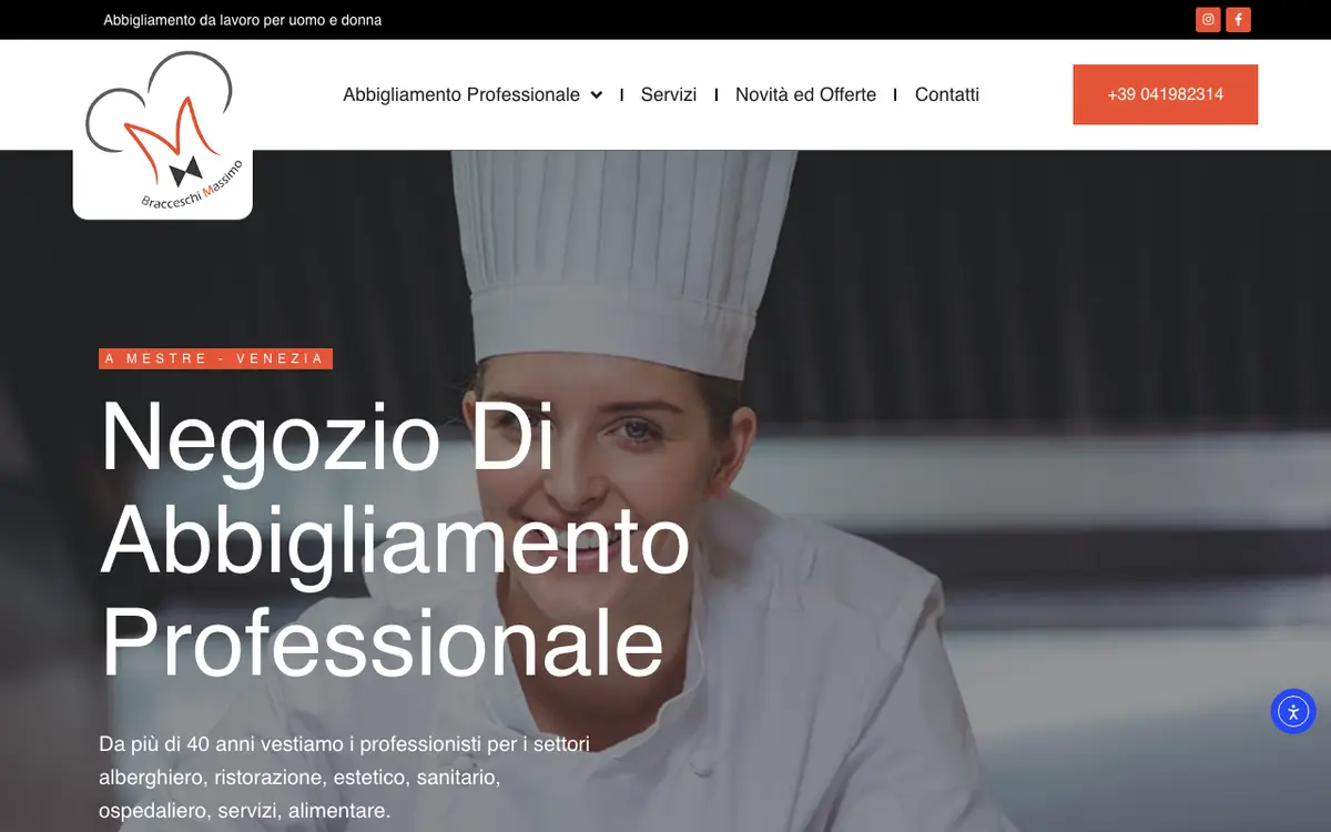 Le site de Abbigliamento professionale / Bracceschi Massimo
