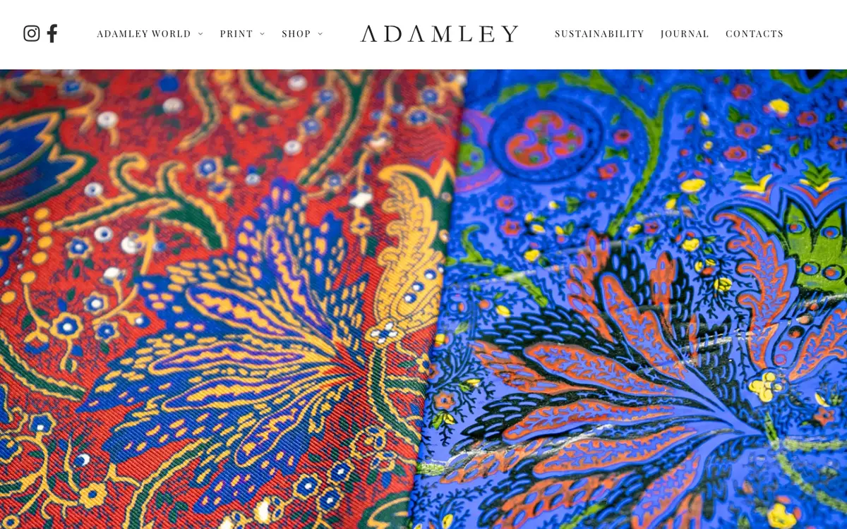 Adamley Textiles's website