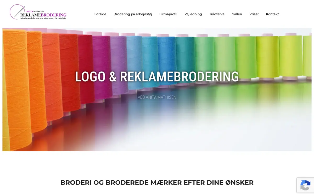 La web de Advertising Embroidery v / Anita Mathisen