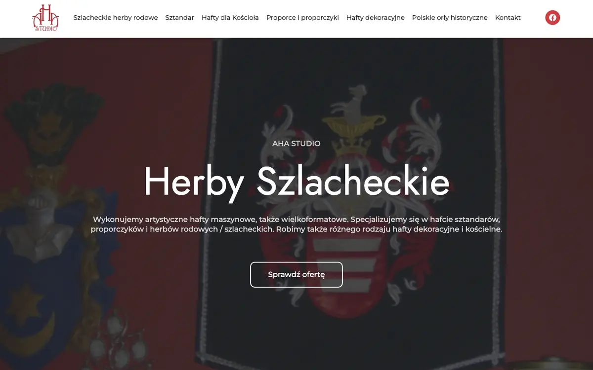 Strona Aha Studio Pracownia Haftu Artystycznego