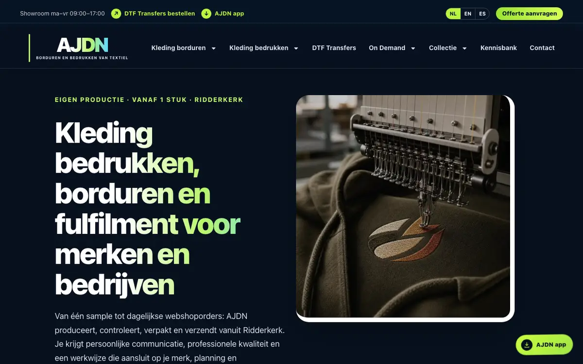 Le site de AJ Designs Nederland