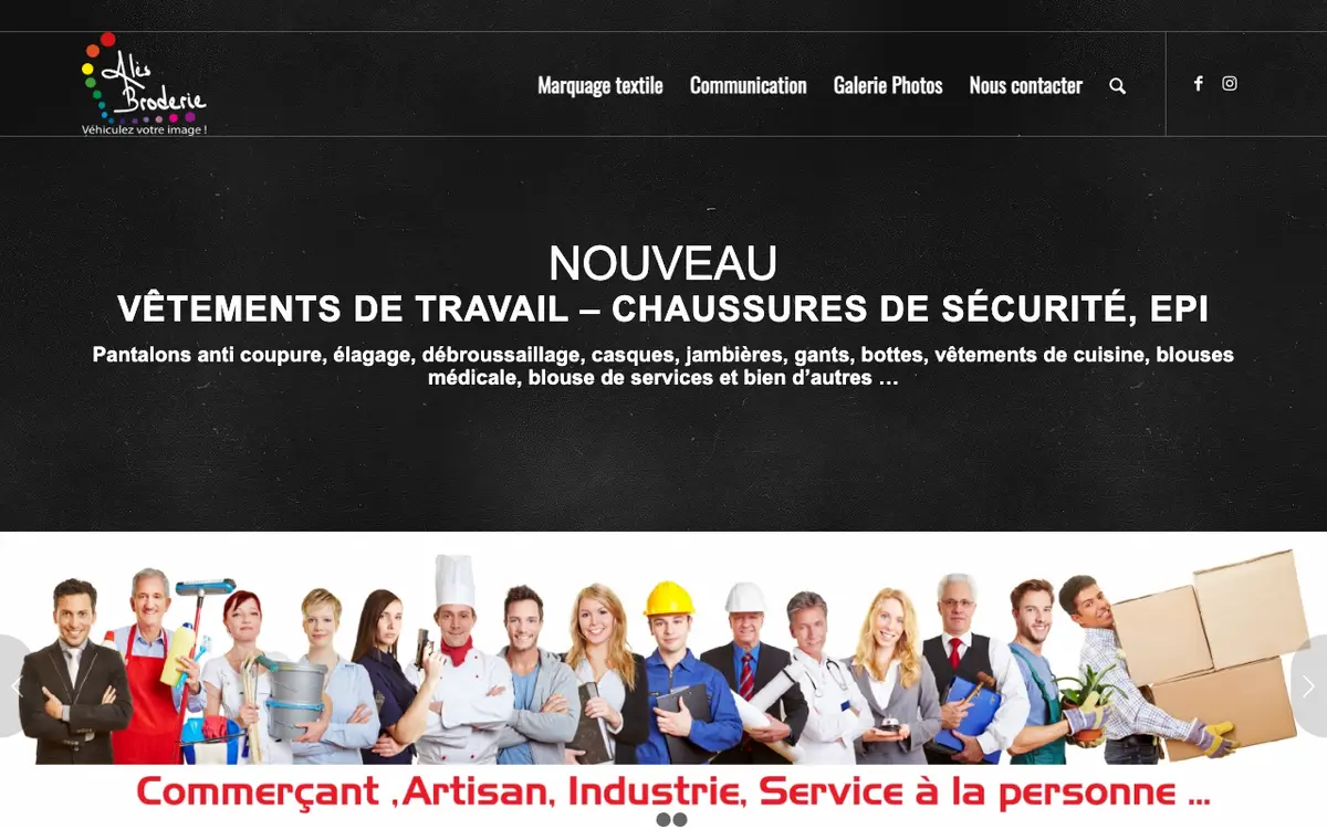 ALÈS BRODERIE's website