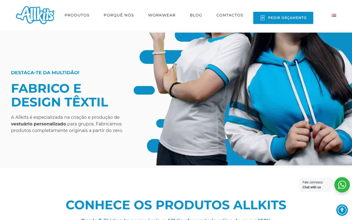 Le site de Allkits - Fabrico e Design Têxtil