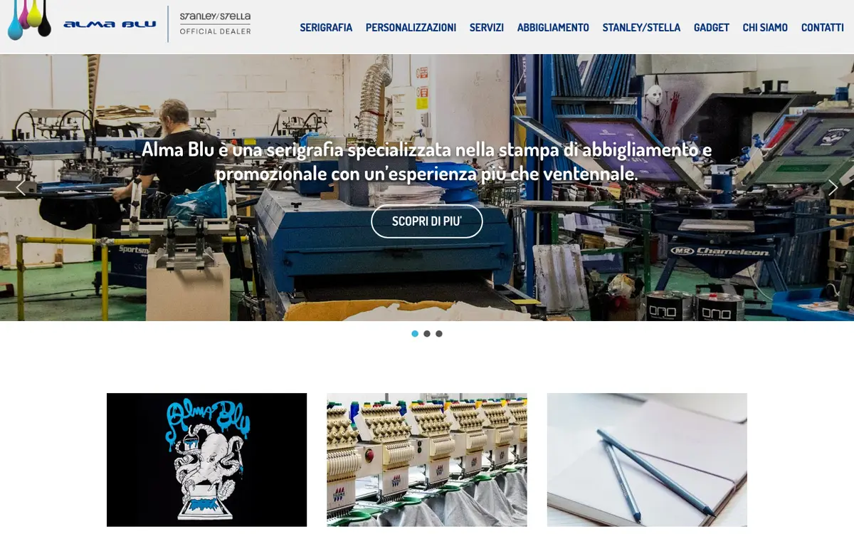 Le site de Alma Blu