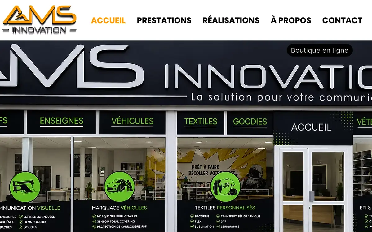 Hjemmesiden for AMS INNOVATION