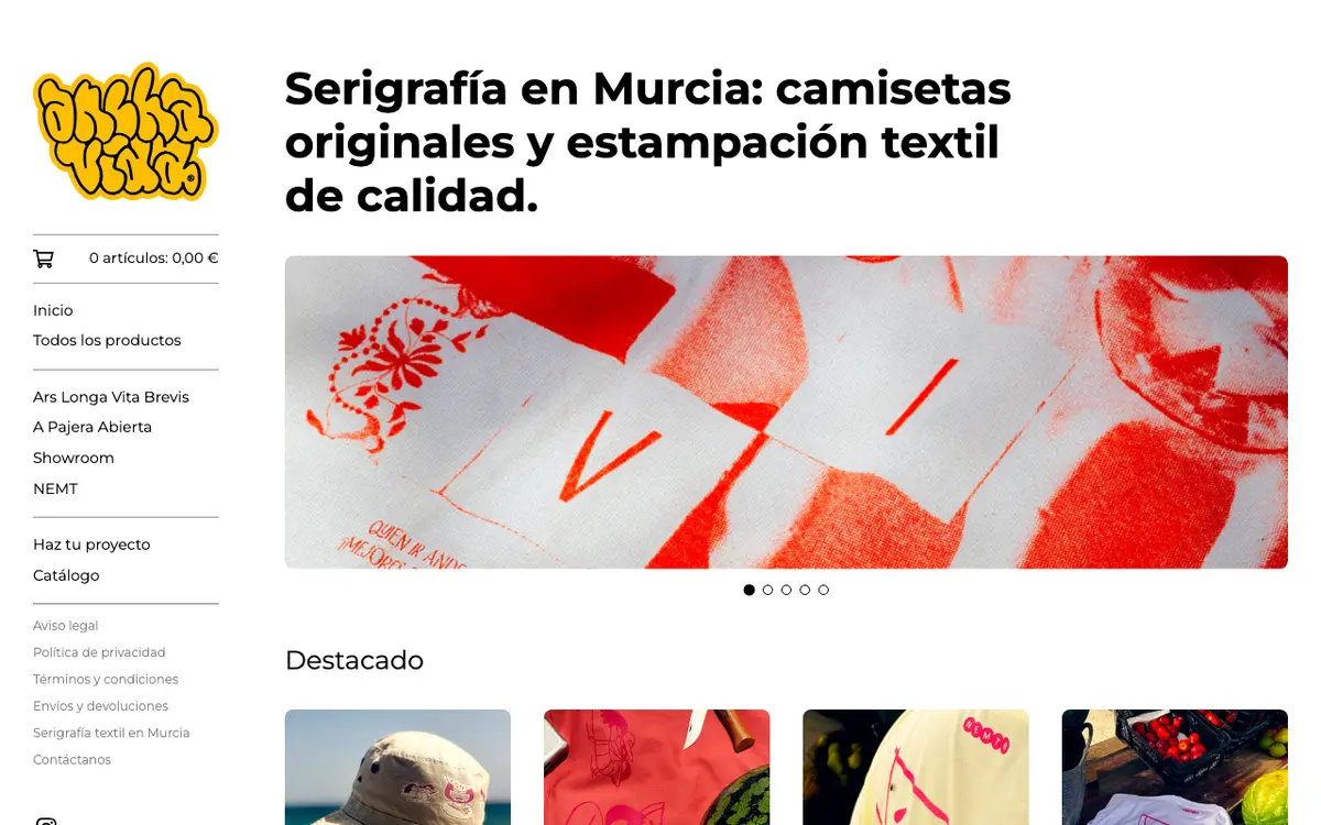 Le site de Anchavida® Estampación textil