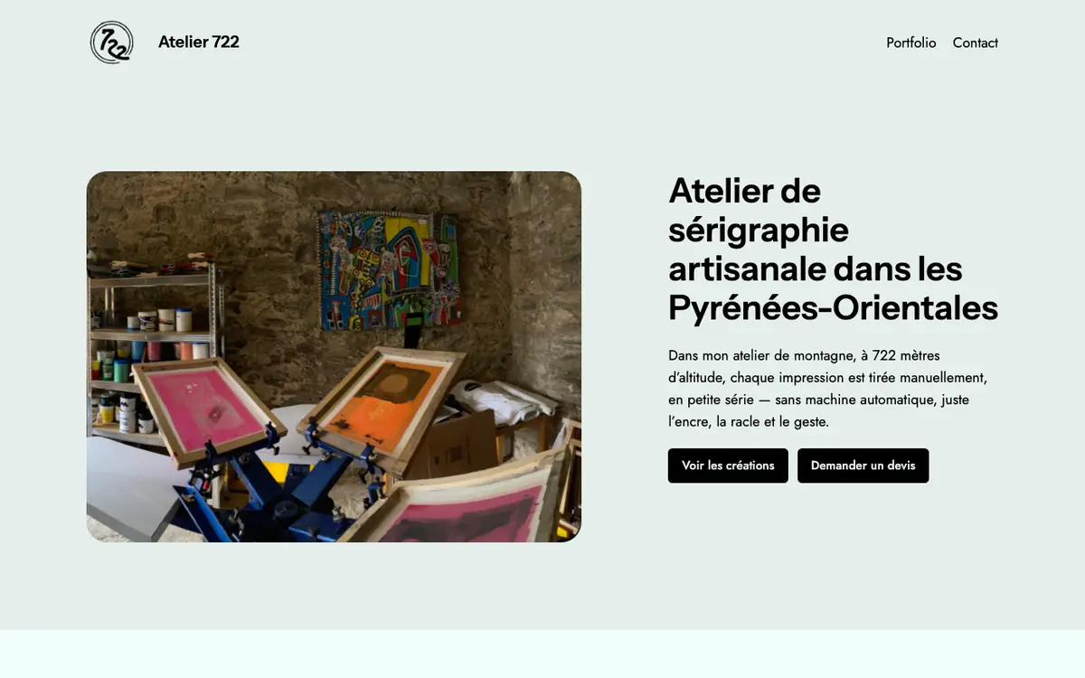 Le site de Atelier 722