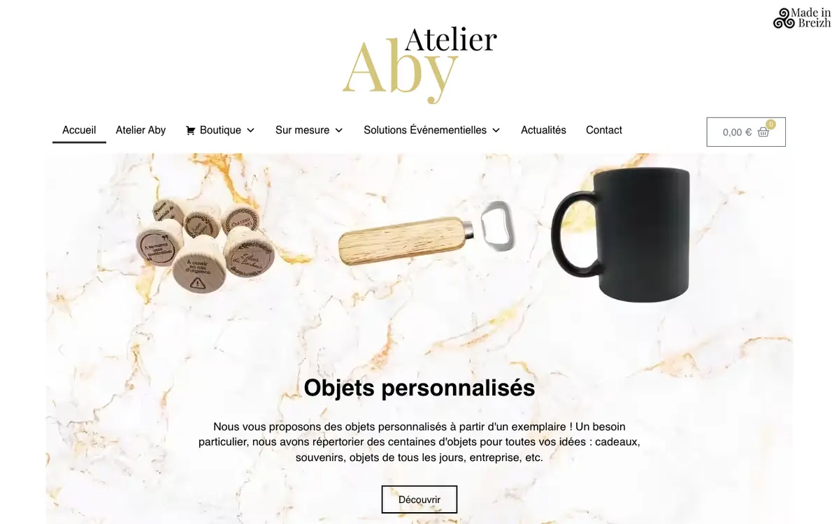 Atelier Aby's website