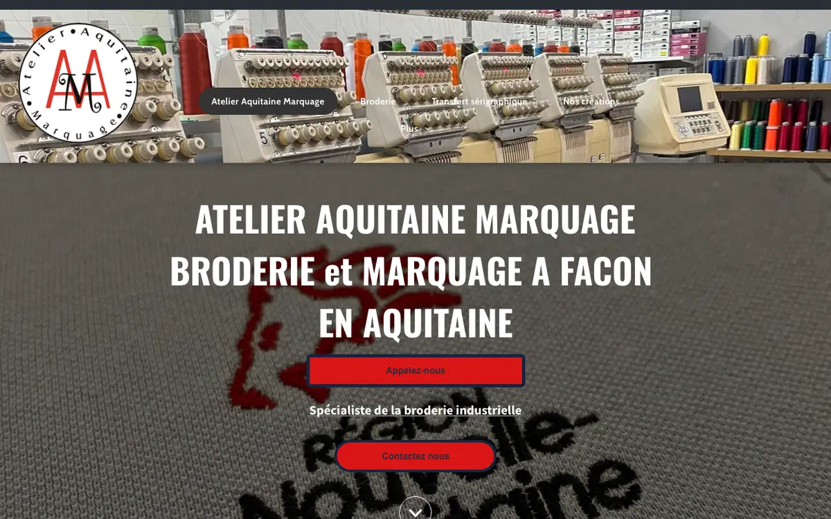 Atelier Aquitaine Marquage's website