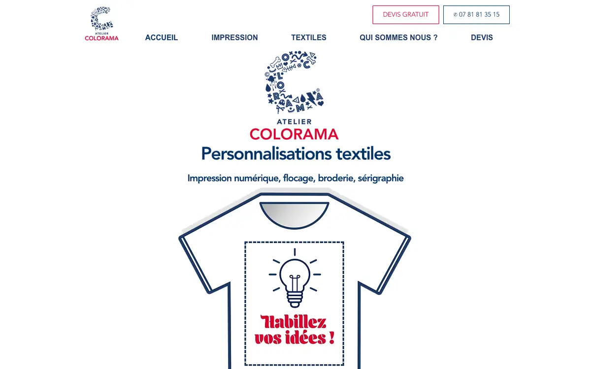 Le site de Atelier Colorama - Imprimeur textile