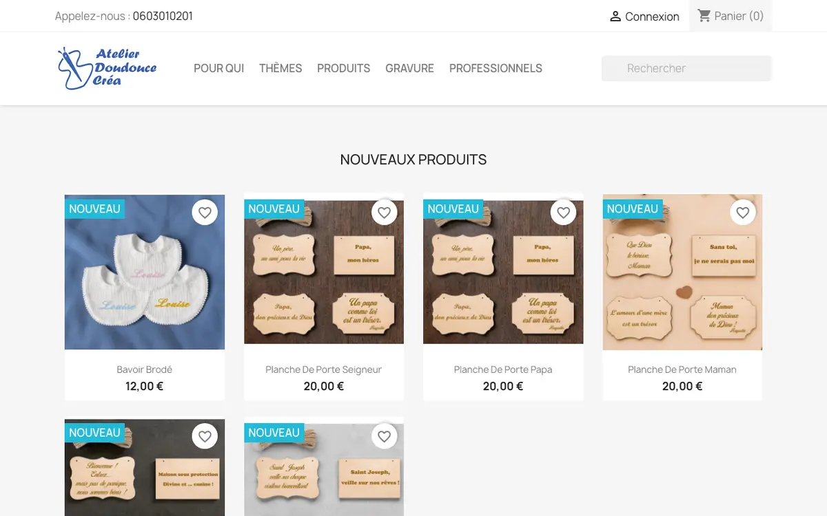 Atelier Doudouce Créa's website