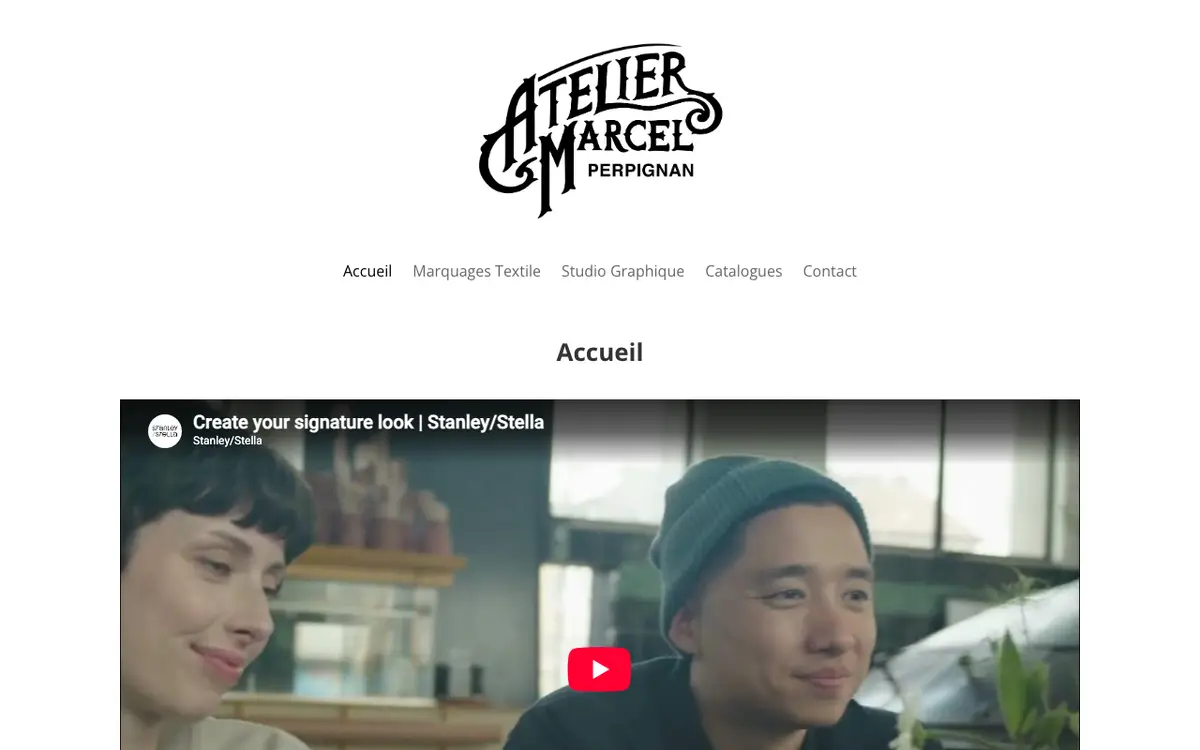 Le site de Atelier Marcel