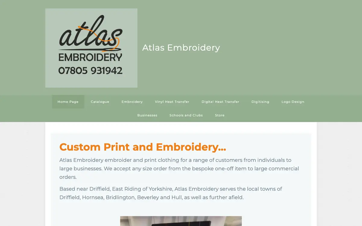 Le site de Atlas Embroidery