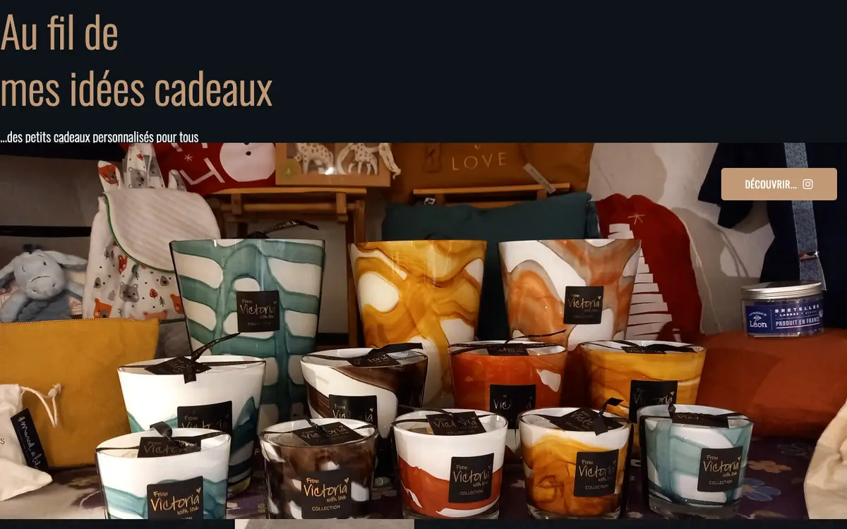 Le site de Au fil de mes idées cadeaux
