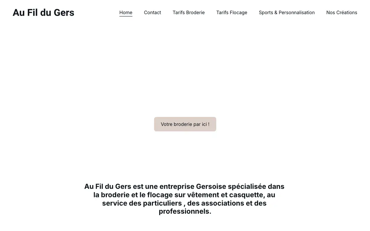 Le site de Au Fil Du Gers