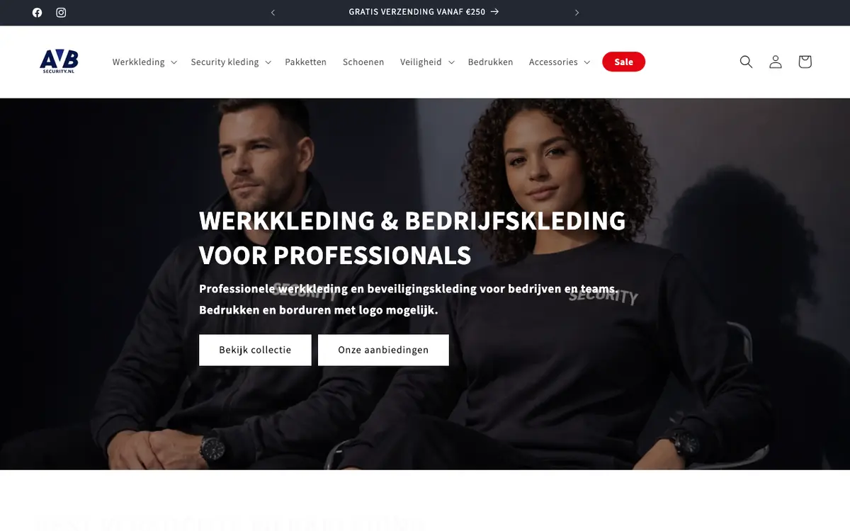 De website van AVB Security