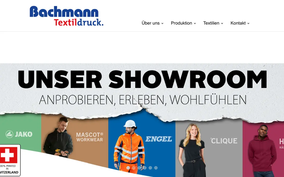 Le site de Bachmann Textildruck