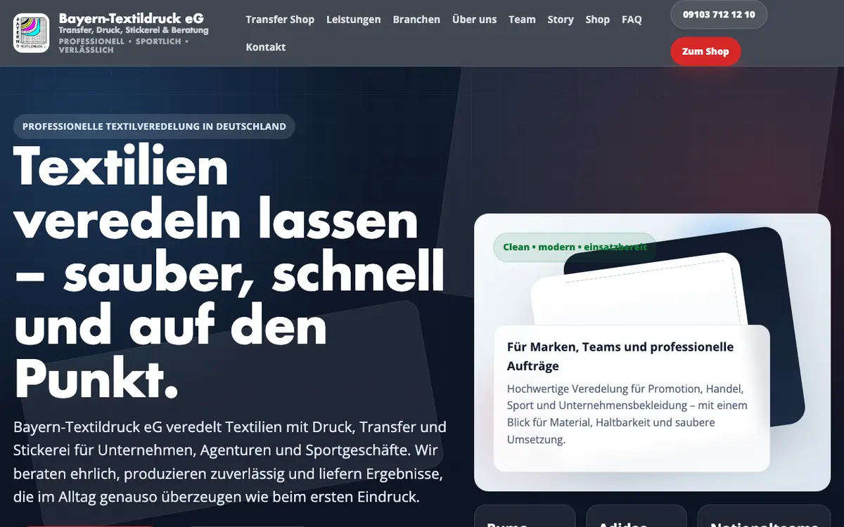 Bayern-Textildruck eG's website