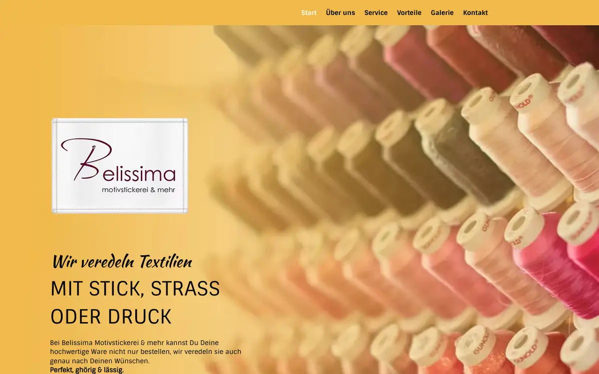 Hjemmesiden for Belissima