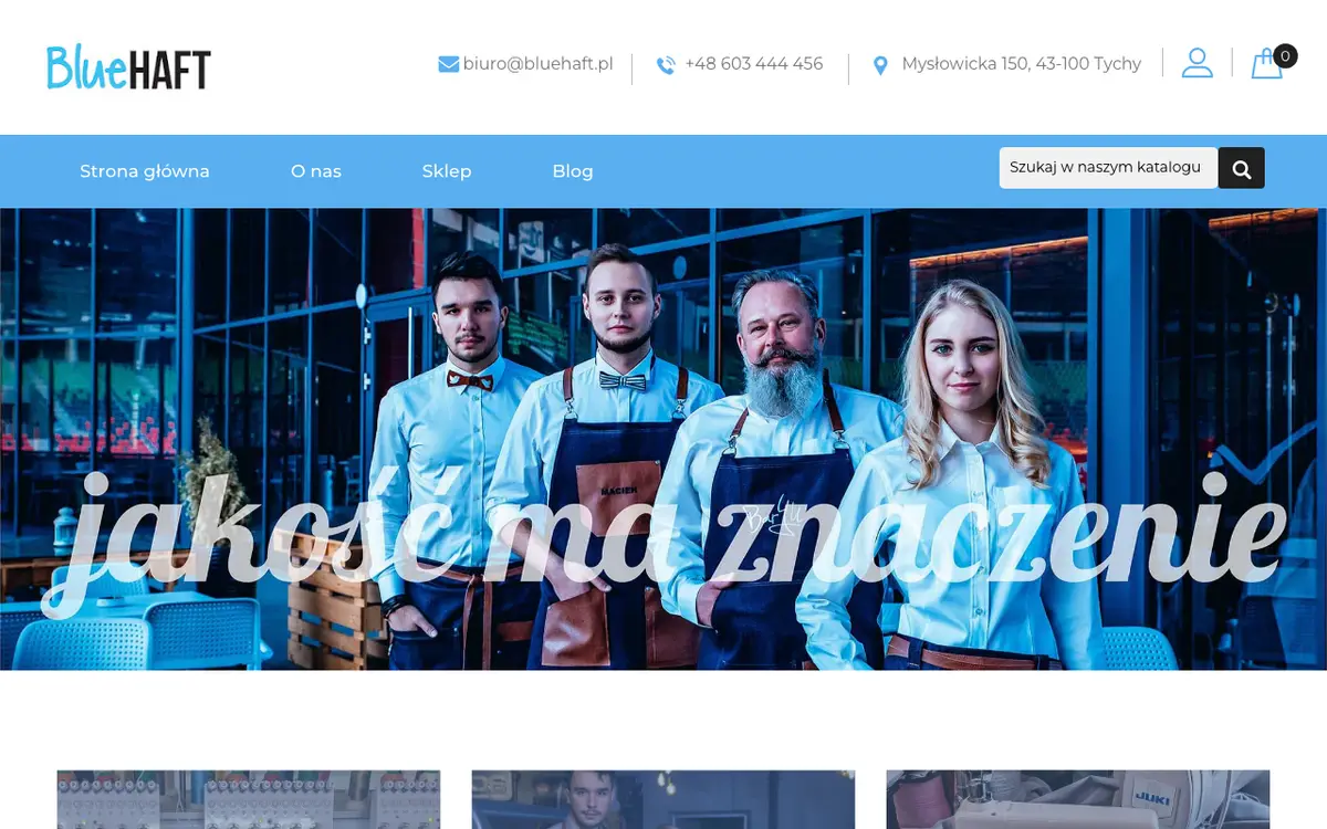 Le site de BlueHAFT - haft komputerowy śląsk