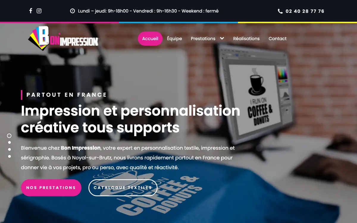 Bon'impression Sarl's website