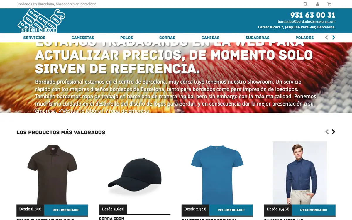Le site de Bordados Barcelona