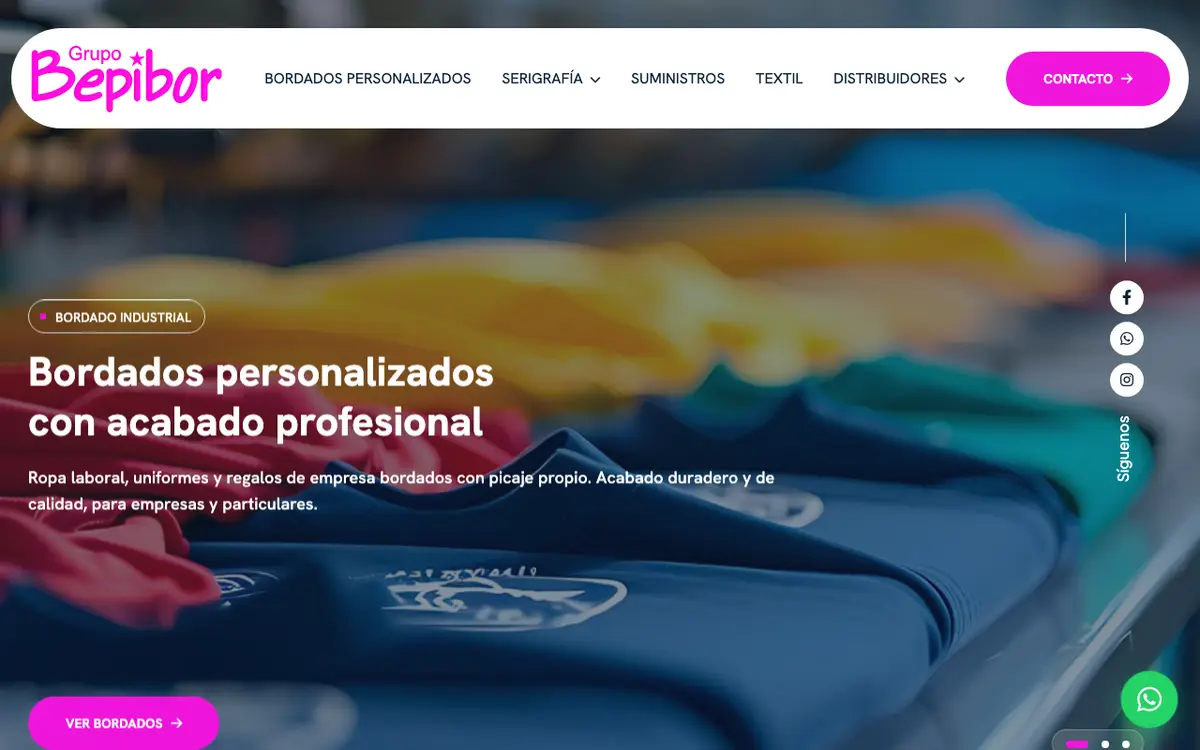 Le site de Bordados Bepibor