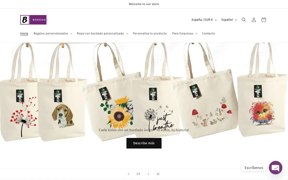 Le site de Bordados by Eliteform