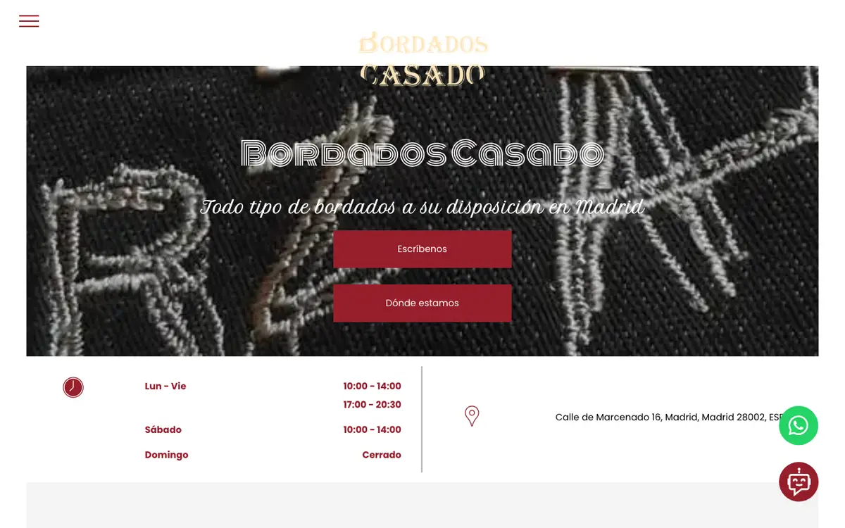 Le site de Bordados Casado