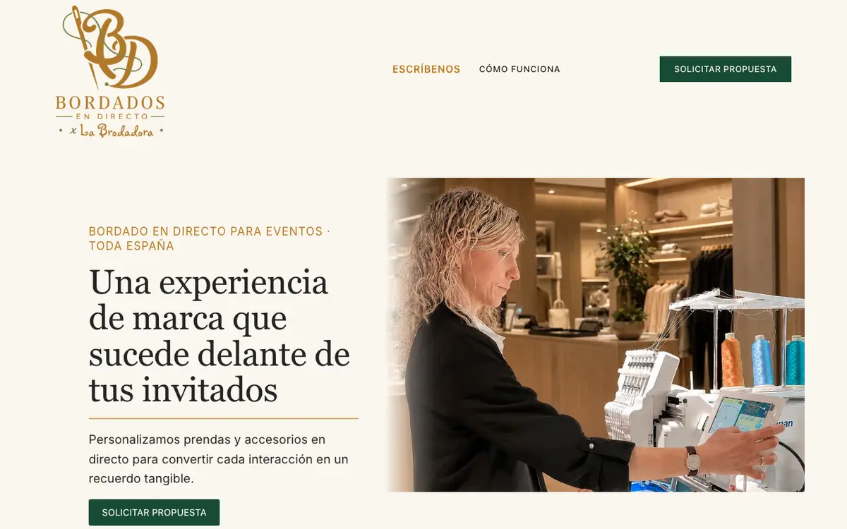 Le site de Bordados en Directo