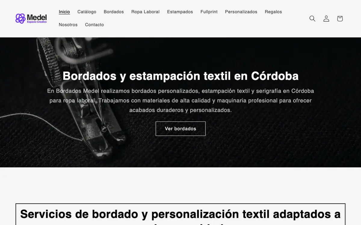 Bordados Medel's website