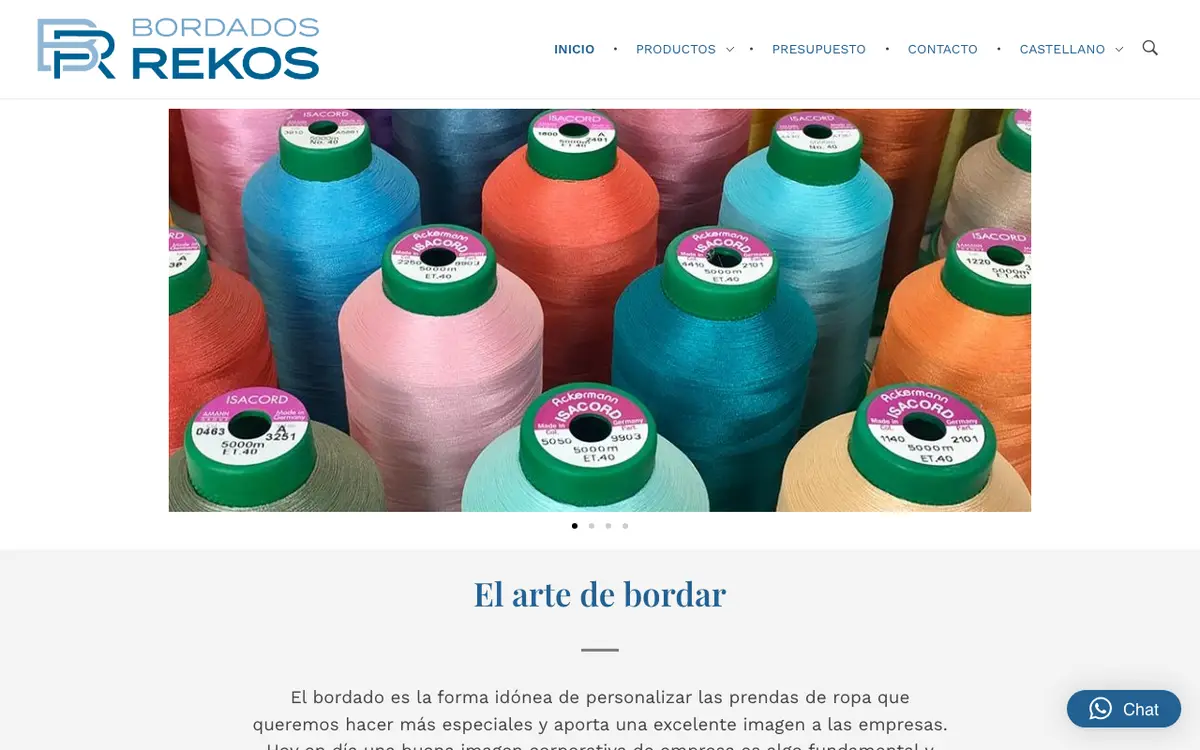 Le site de Bordados Rekos