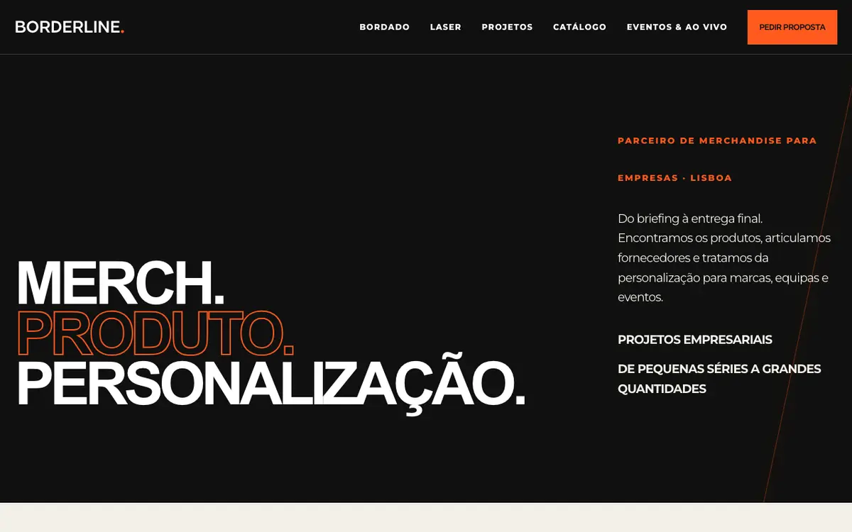 Le site de BORDERLINE - Estúdio de Bordados
