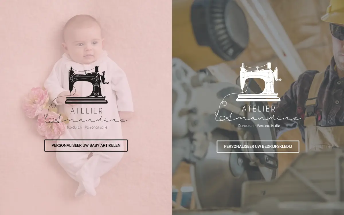 De website van Borduuratelier Amandine