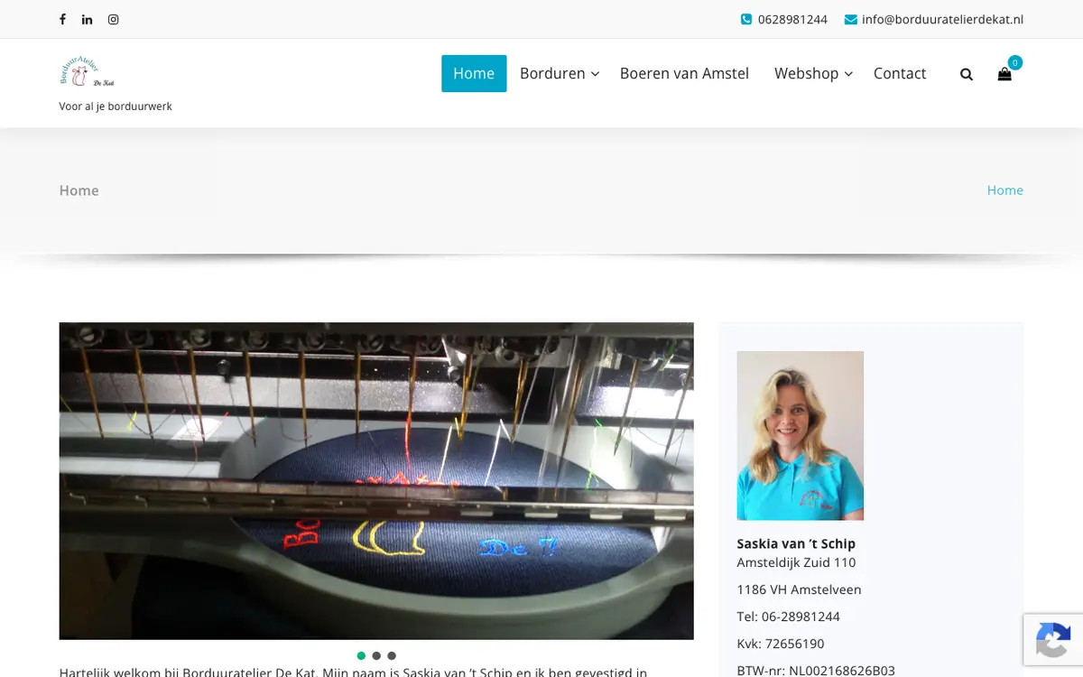Le site de Borduuratelier De Kat