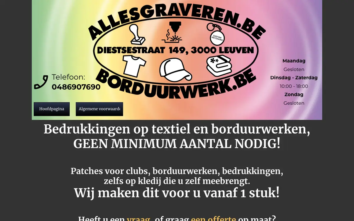 Borduurwerk.be's website