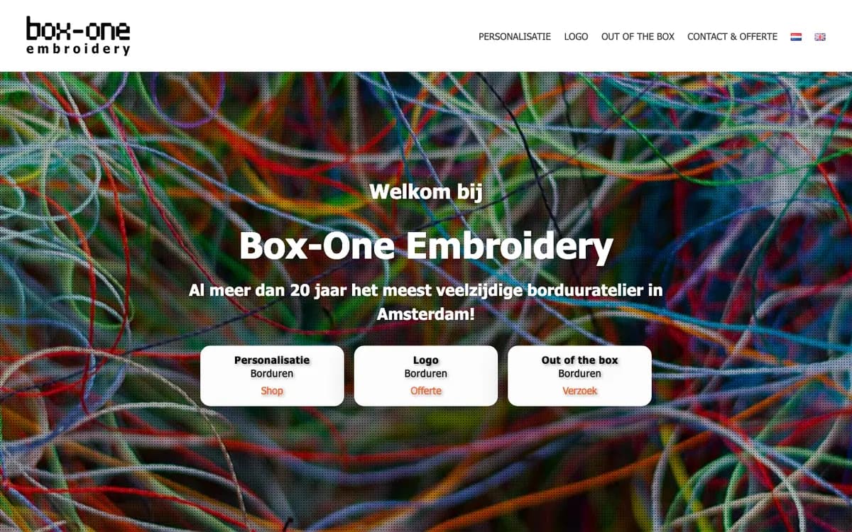 Le site de Box-One Embroidery