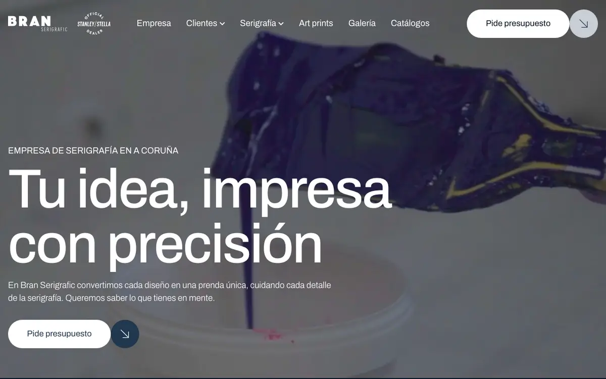 Le site de Bran Serigrafic | Serigrafía Textil