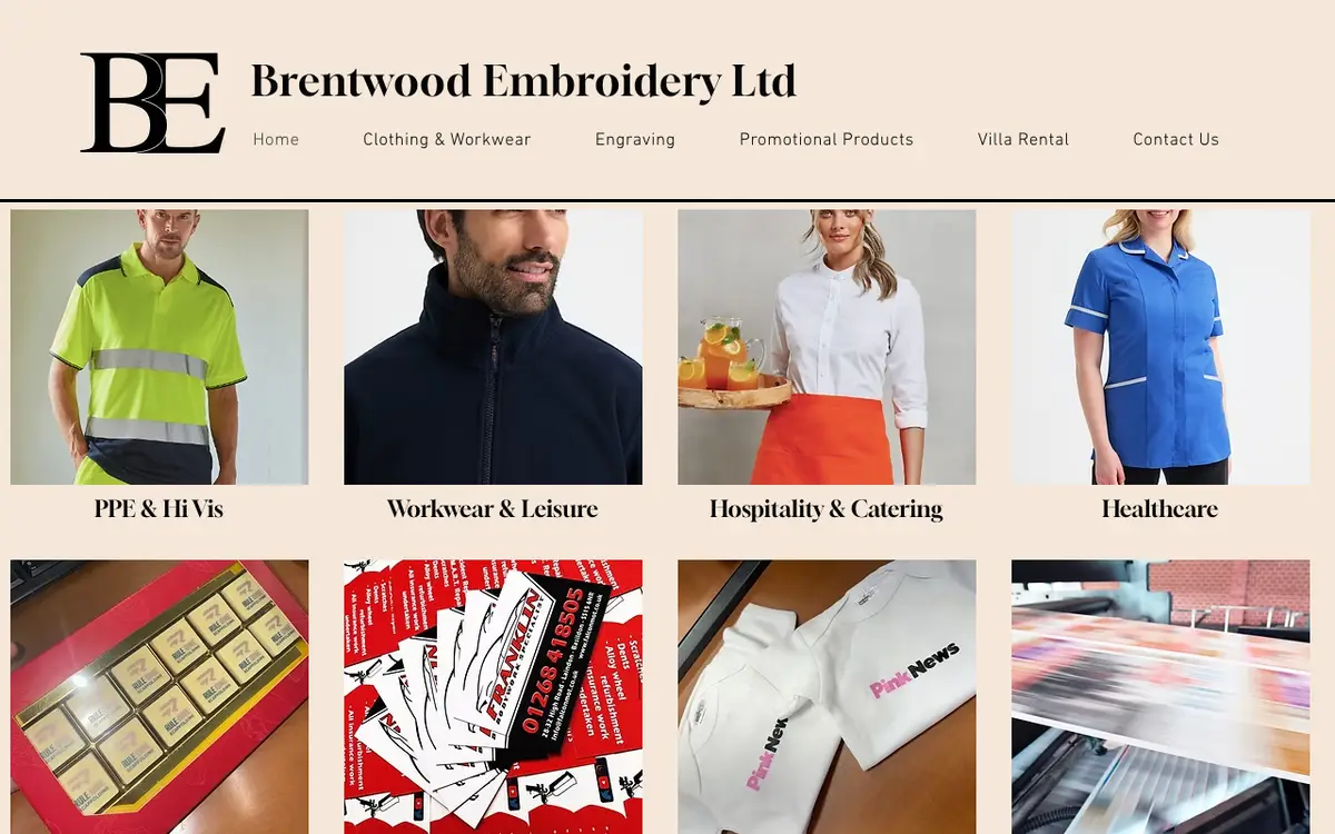 Brentwood Embroidery's website
