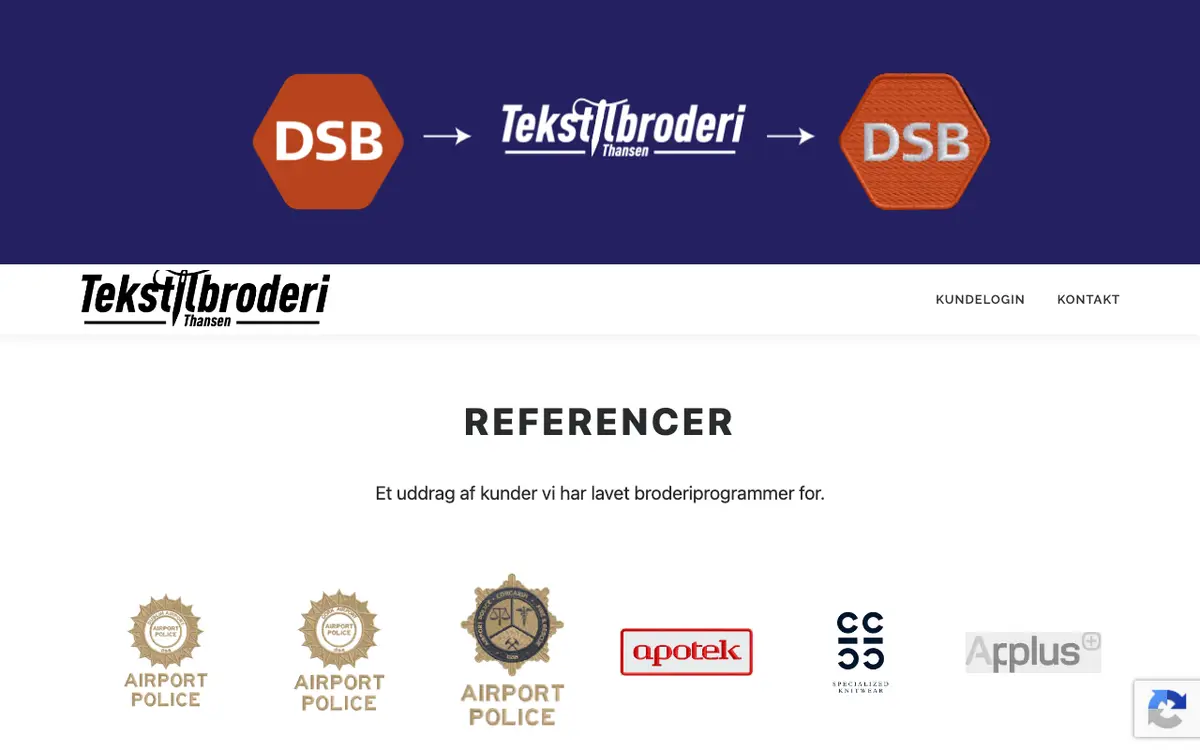 Le site de Broderi Thansen