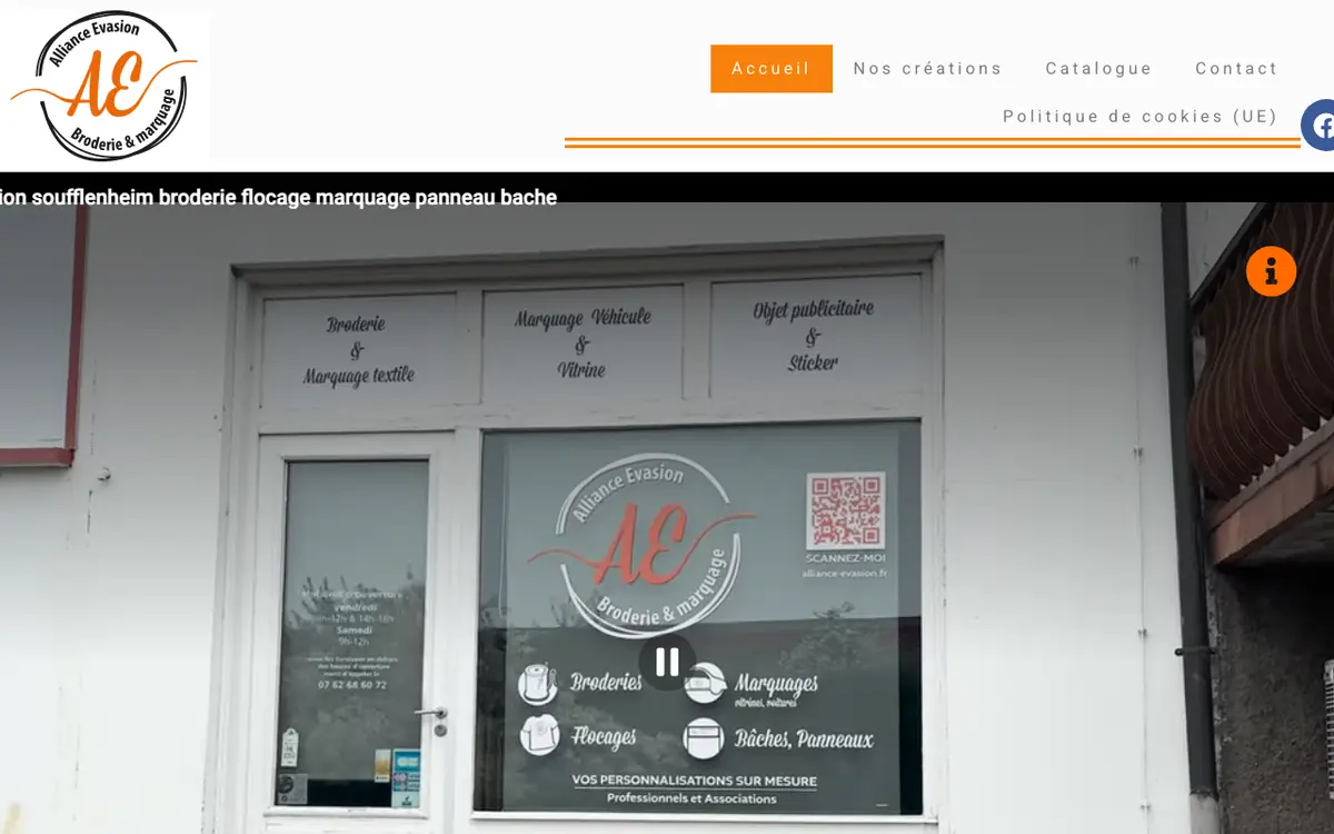 Le site de BRODERIE Alliance Evasion EURL