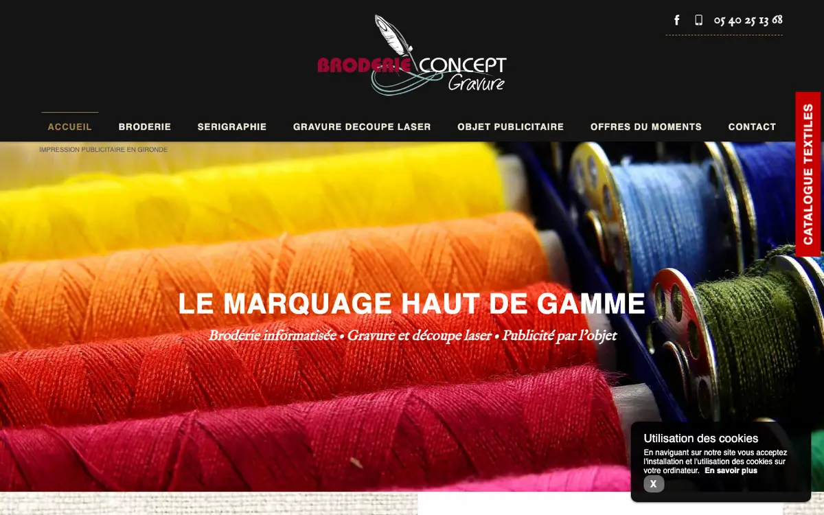 Broderie Concept Gravure's website