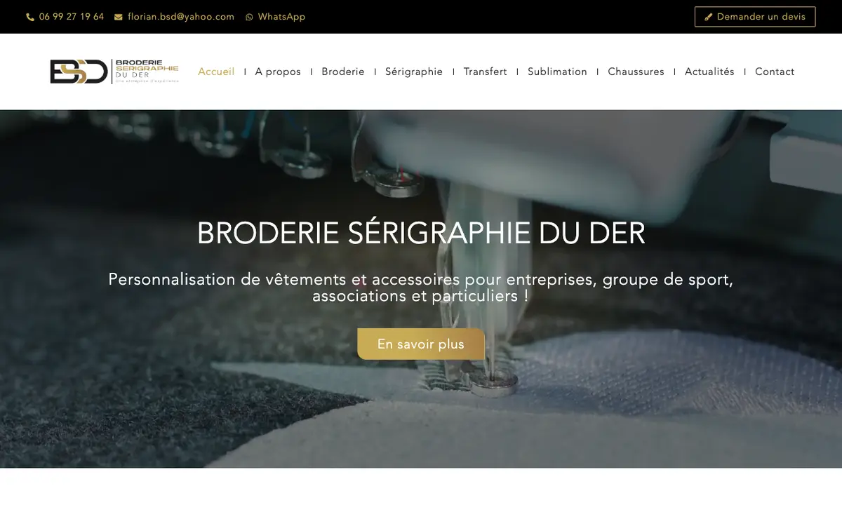 Broderie Serigraphie Du Der's website