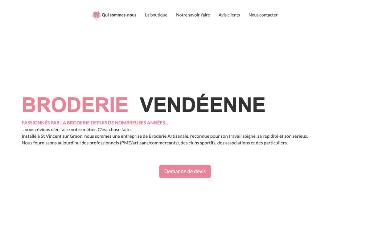 Le site de Broderie Vendéenne
