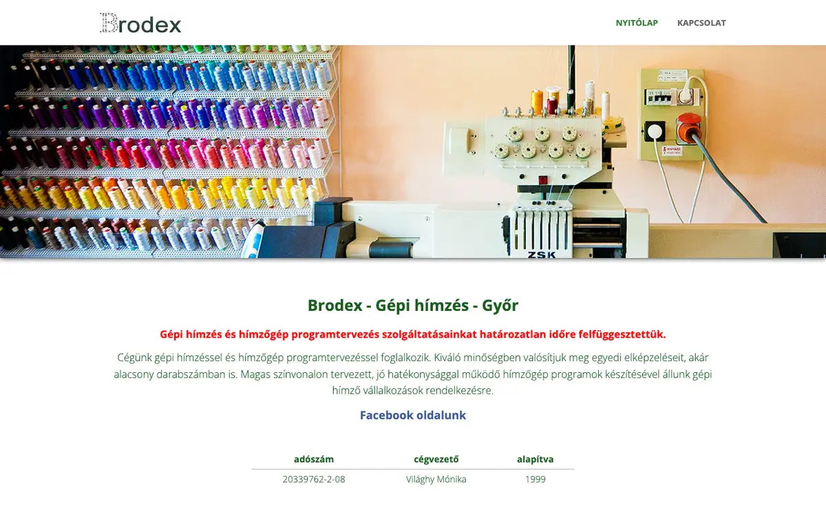 Le site de Brodex Bt.